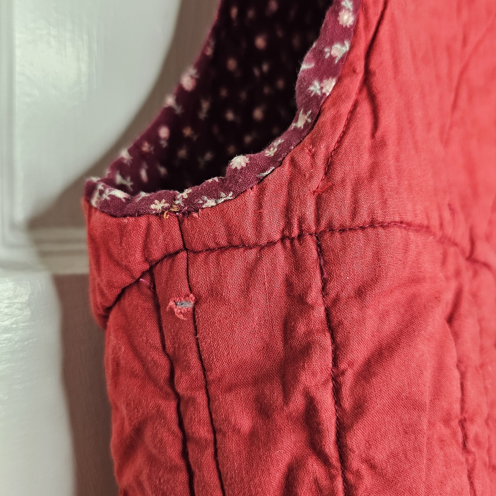 VTG Quilted Patchwork Reversible Vest - Picture 11 of 16